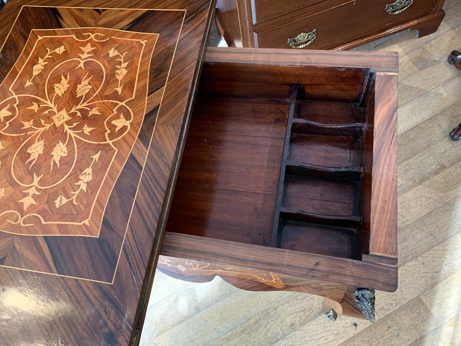Edwardian / 1920’s French Inlaid Kingwood Card Table 4