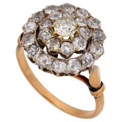 Bague édouardienne de 1,95 carat de diamants en 18k