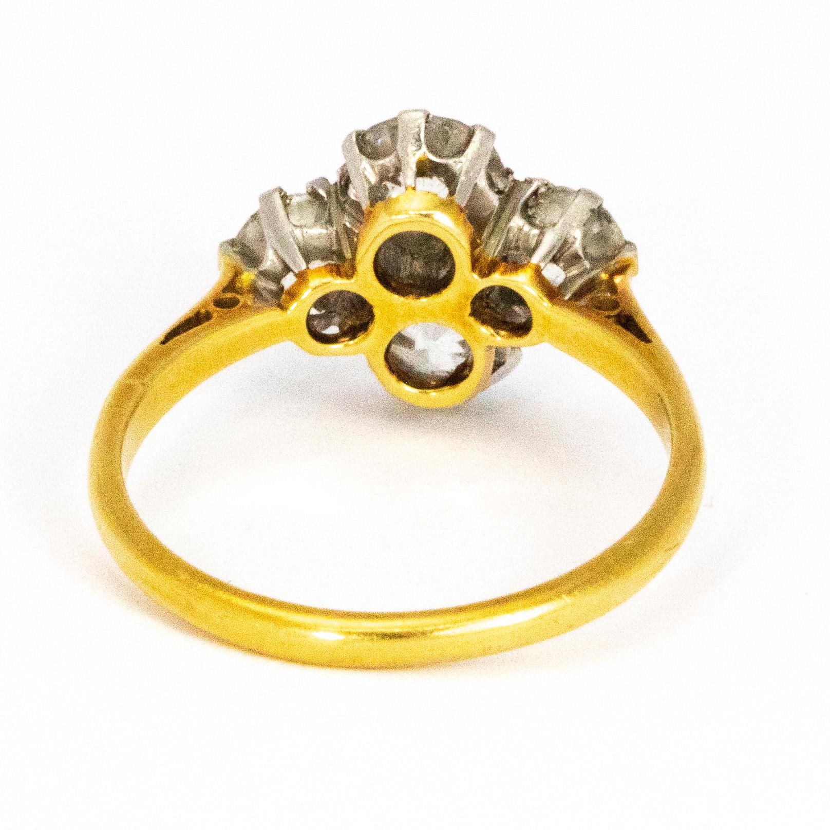 Women's Edwardian 2 Carat Four-Stone Diamond Ring