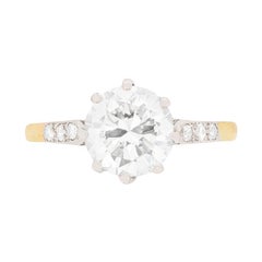 Edwardian 2.00 Carat Old Cut Diamond Solitaire Ring, circa 1910