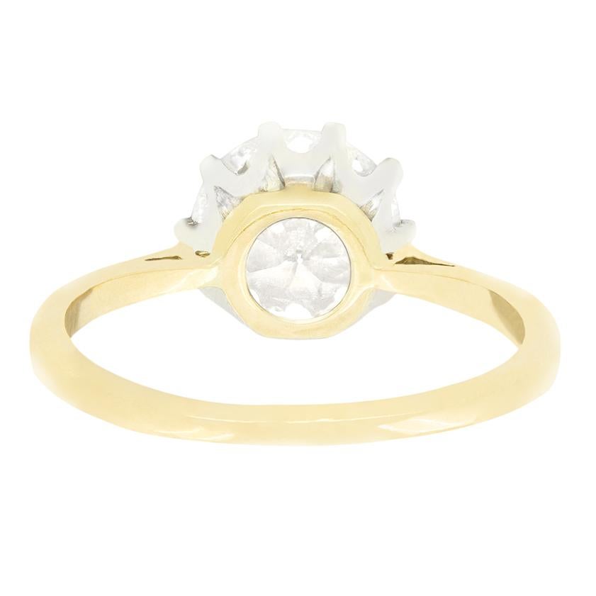 Old European Cut Edwardian 2.00ct Diamond Solitaire Ring, c.1910s For Sale