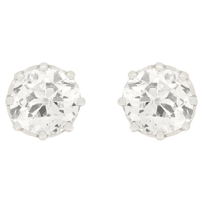 Edwardian 2.00ct Diamond Stud Earrings For Sale