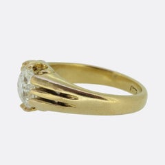 Edwardian 2.01 Carat Old Cut Diamond Gypsy Ring