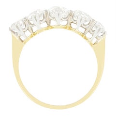 Edwardian 2.10ct Diamond Five Stone Ring, c.1910s
