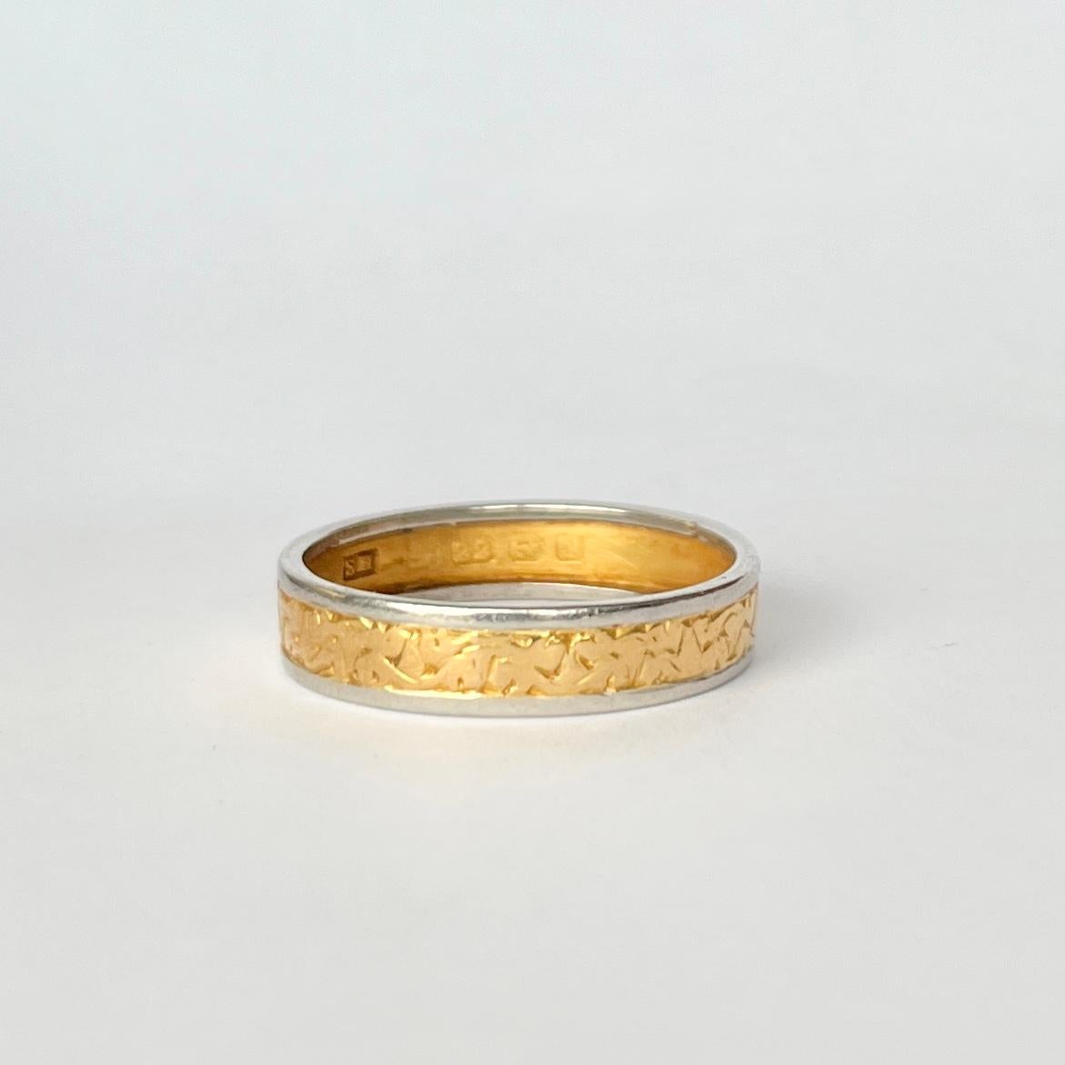 Ehering aus 22 Karat Gold im Edwardianischen Stil im Zustand „Gut“ im Angebot in Chipping Campden, GB