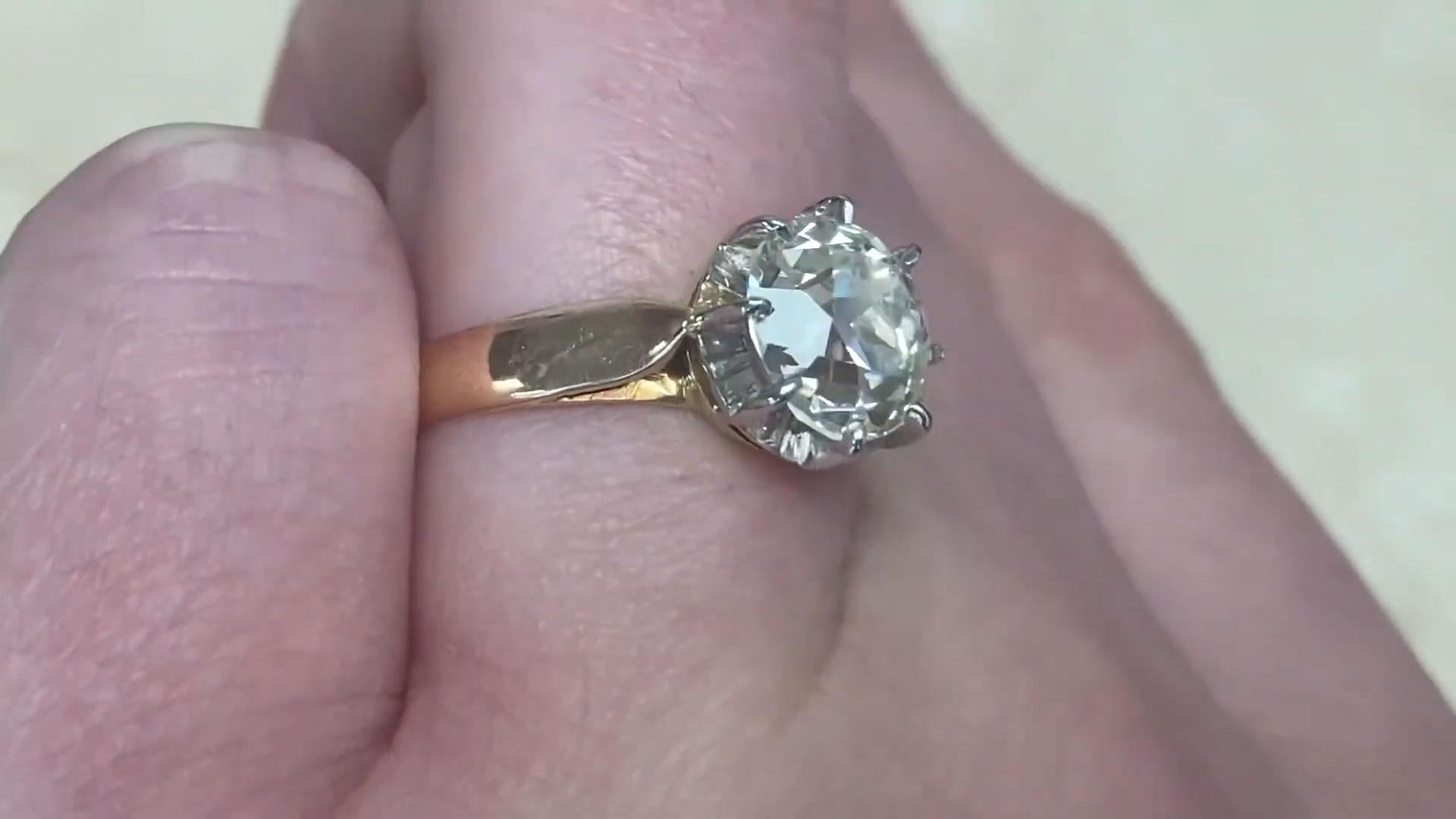 Circa 1900 Jewelry, Edwardian Old European Diamond Ring (Approx. 2.50-Carat) In Excellent Condition For Sale In New York, NY