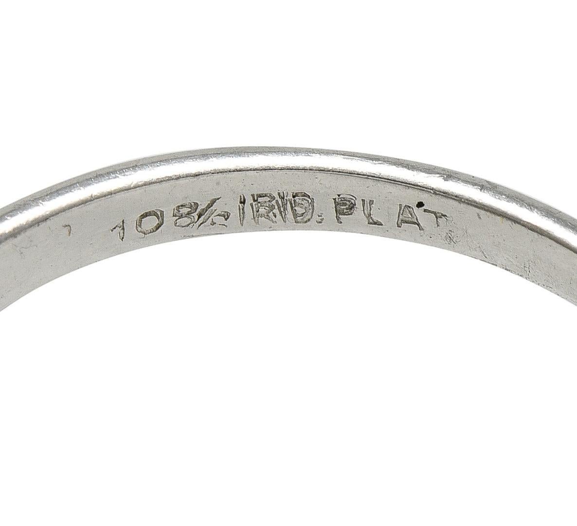 Edwardian 2,68 CTW Diamant Platin Antik Scrolling Navette Abendessen Ring im Angebot 3