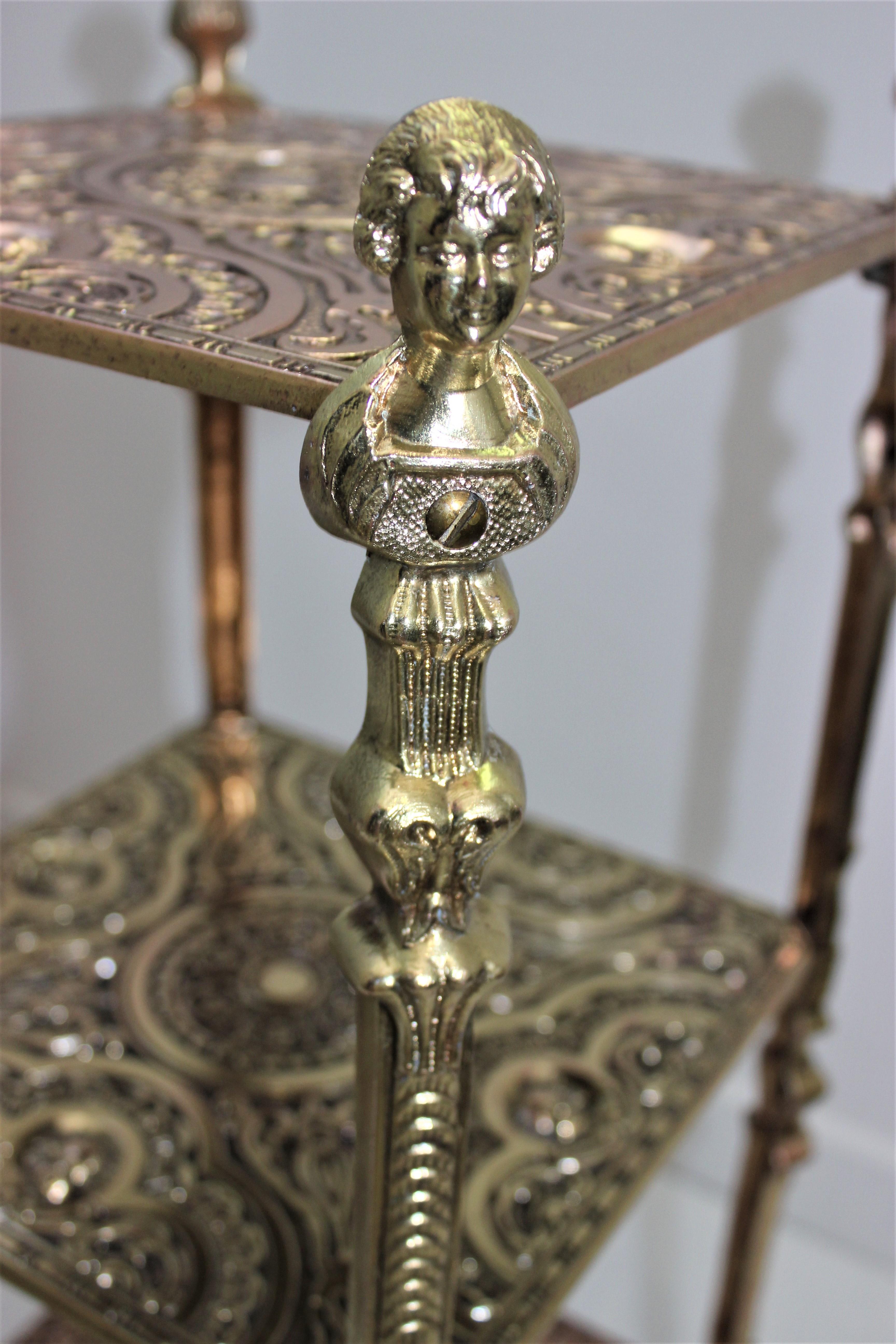 Edwardian 3-Tiered Side Table For Sale 2