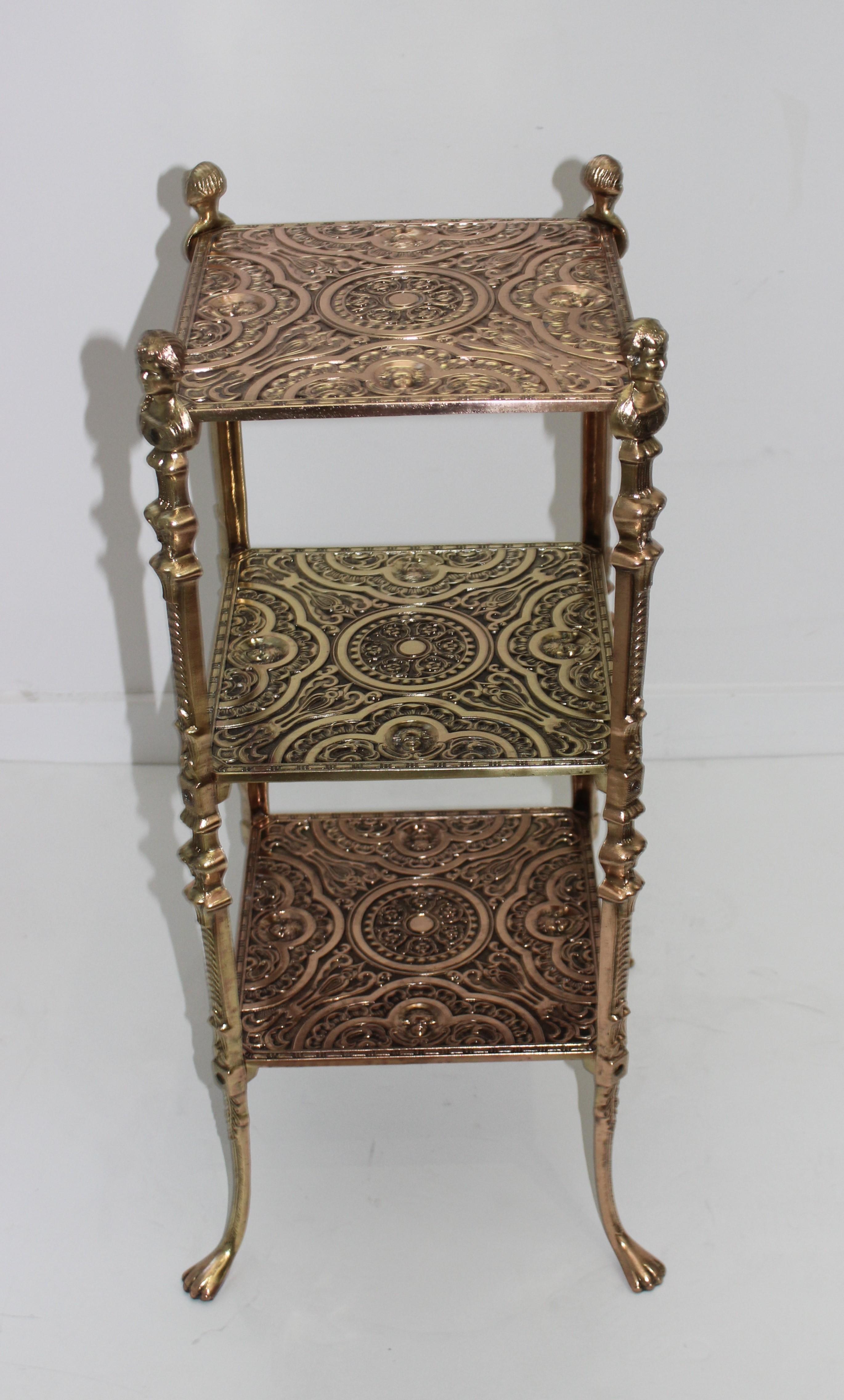 three tiered side table