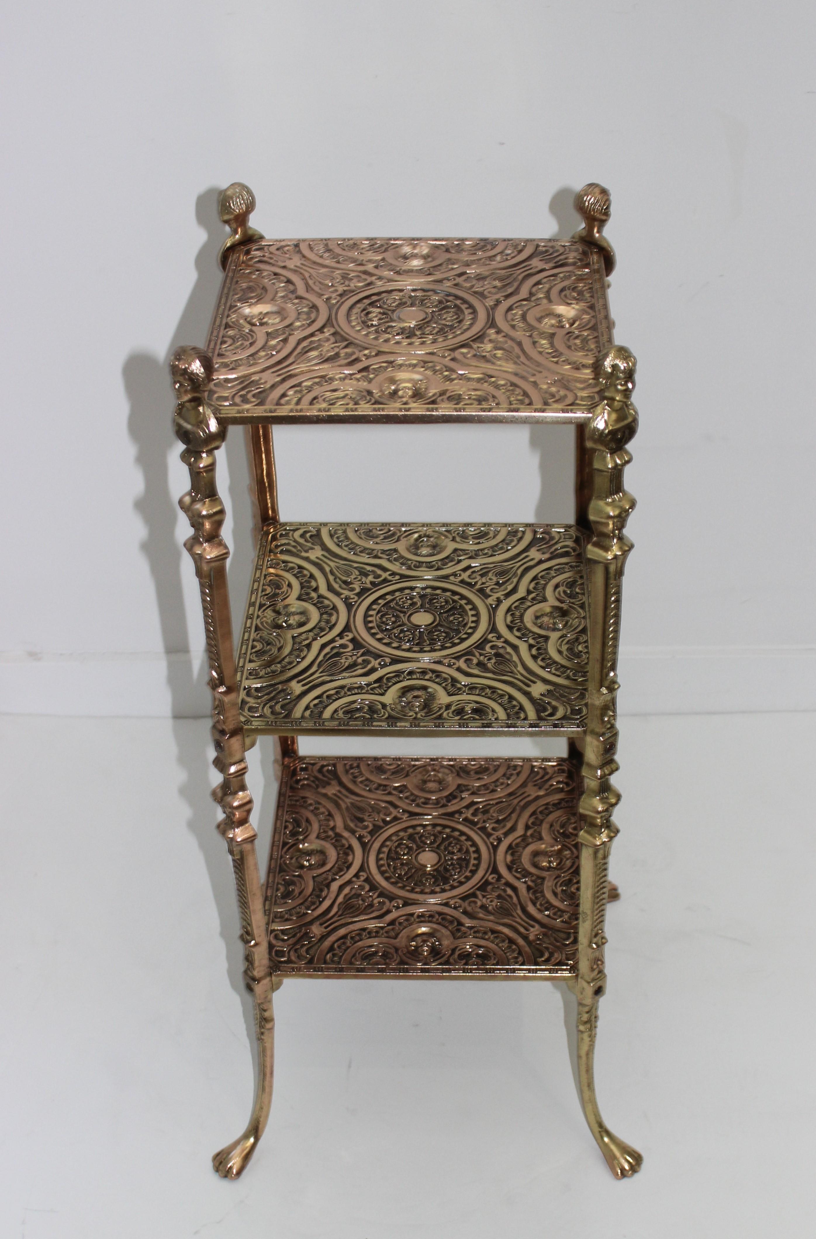 English Edwardian 3-Tiered Side Table For Sale
