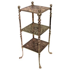 Edwardian 3-Tiered Side Table