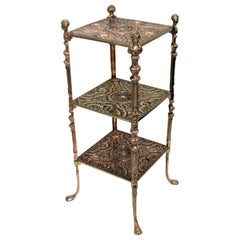 Antique Edwardian 3-Tiered Side Table