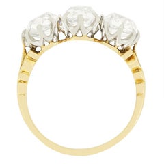 Edwardian 3.35ct Diamond Trilogy Ring, c.1910s