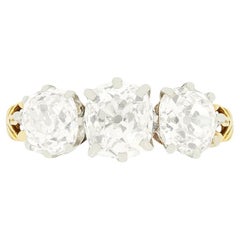 Anello edoardiano a trilogia di diamanti da 3,35 carati, 1910 ca.