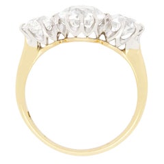 Edwardian 3.60ct Diamond Three Stone Ring, c.1910s