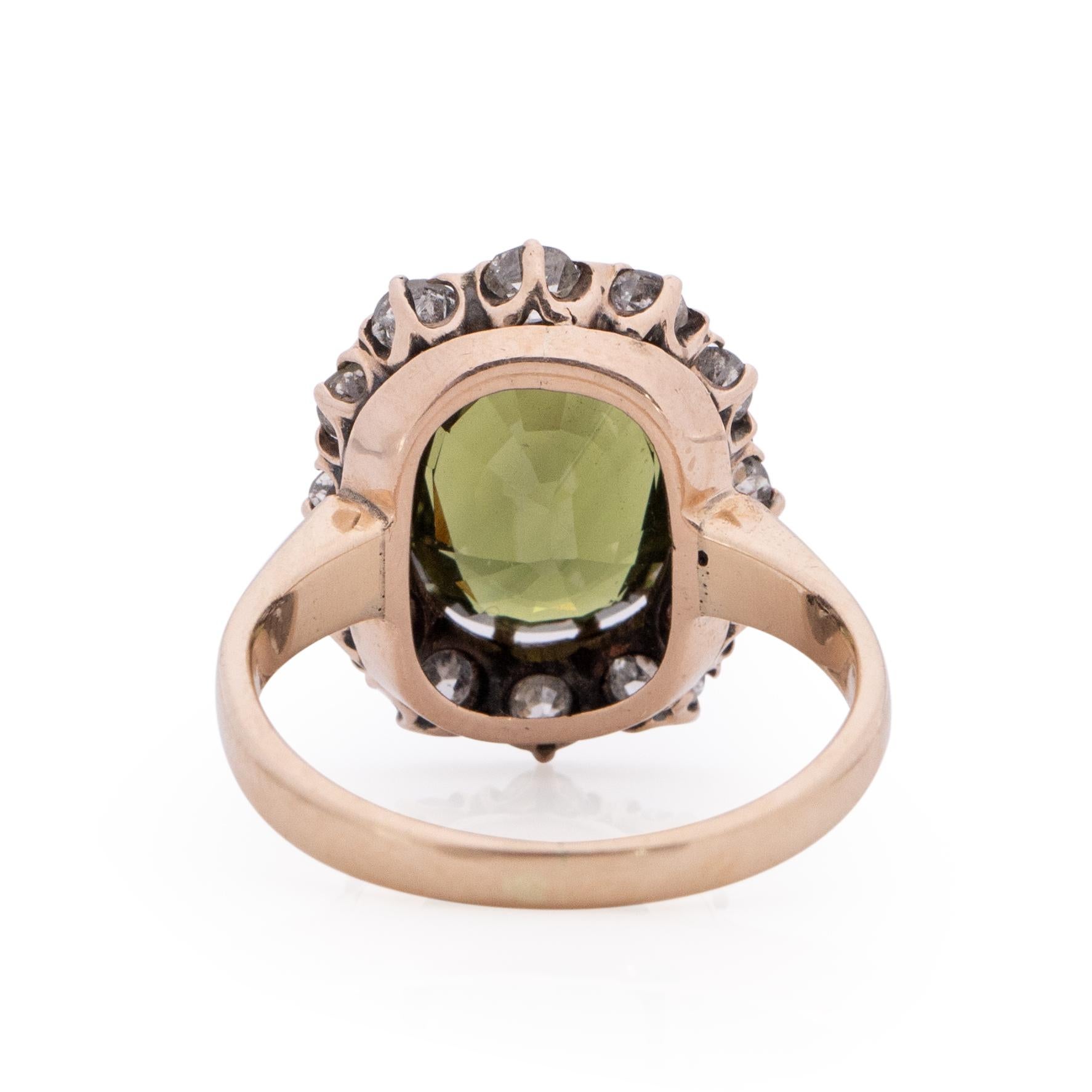 olive green sapphire ring