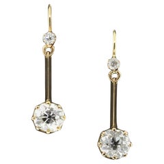 Edwardian 3.80ct Diamond Drop Earrings Circa 1900-10