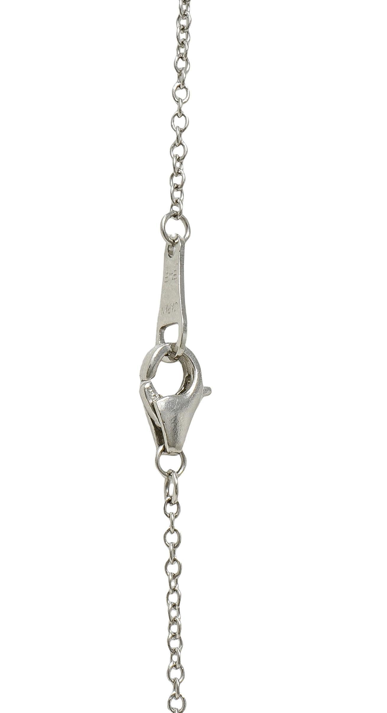 Collier pendentif Edwardian 4.98 CTW No Heat Sapphire Diamond Platinum Antique en vente 2
