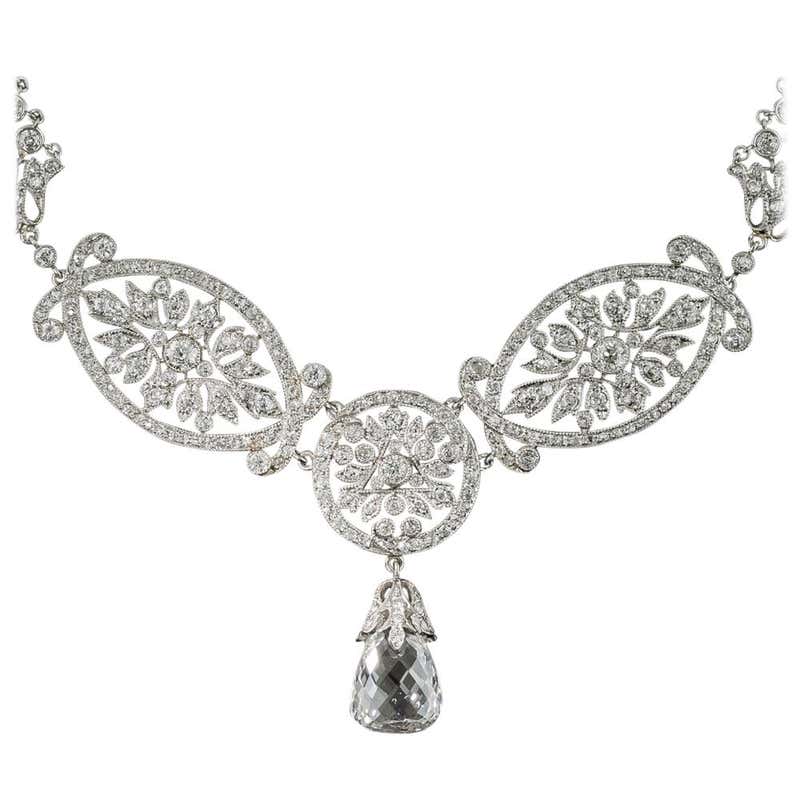 Extraordinary Edwardian Diamond Fringe Necklace For Sale at 1stDibs