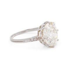 Edwardian 5.26 Carat GIA Certified Old European Cut Diamond Engagement Ring