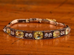 Edwardian 7.13 Ct Untreated Sapphire Plus 18 KT Bracelet