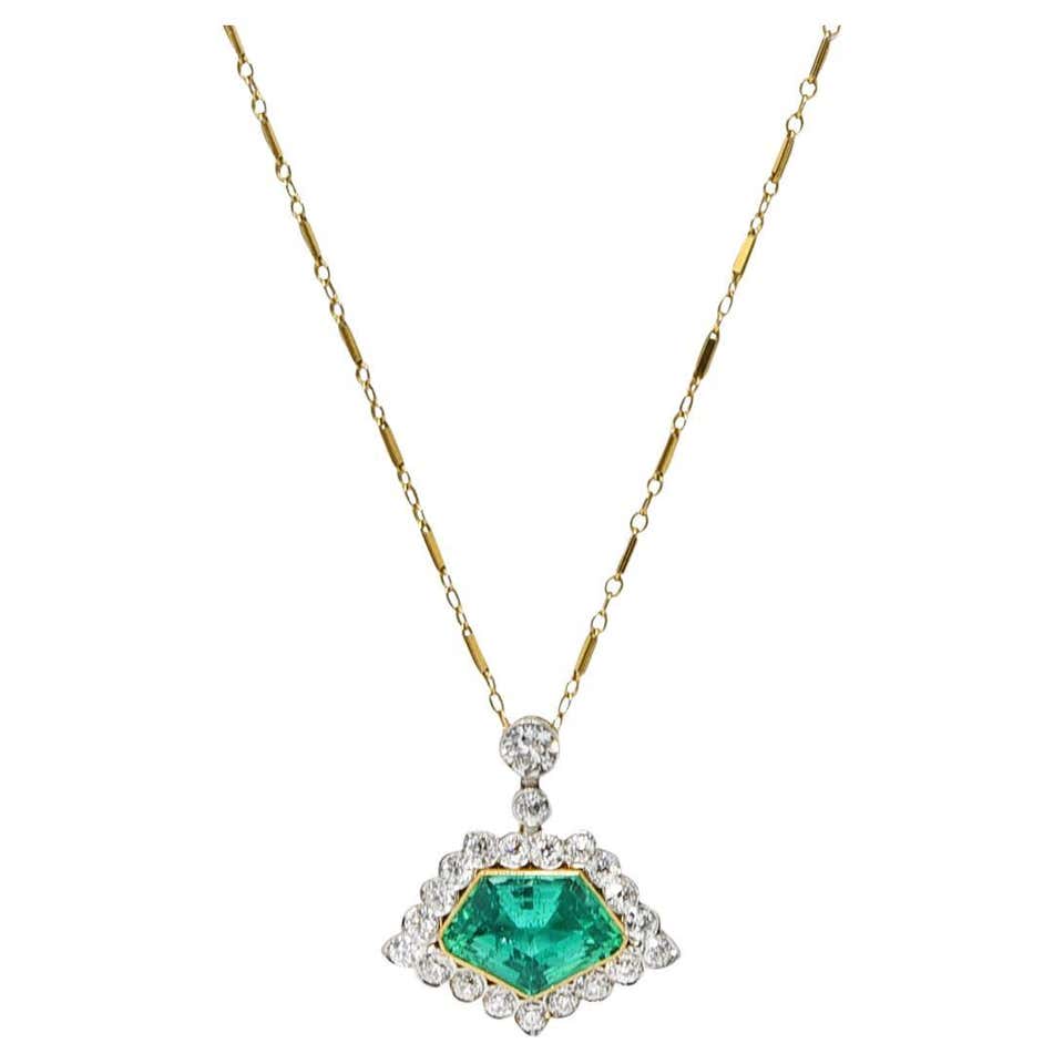 Edwardian Emerald Diamond Gold Platinum Large Heart Locket at 1stDibs ...