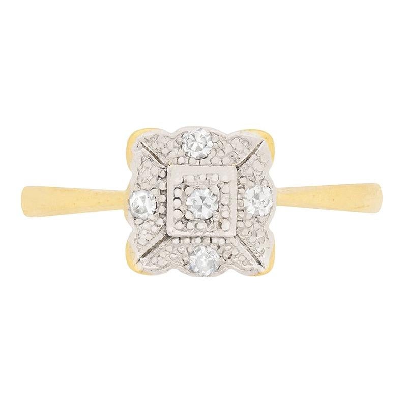 Edwardian 8-Cut Diamond Cluster Ring, circa 1910