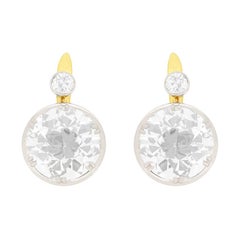 Edwardian 8.31 Carat Diamond Drop Earrings, circa 1910