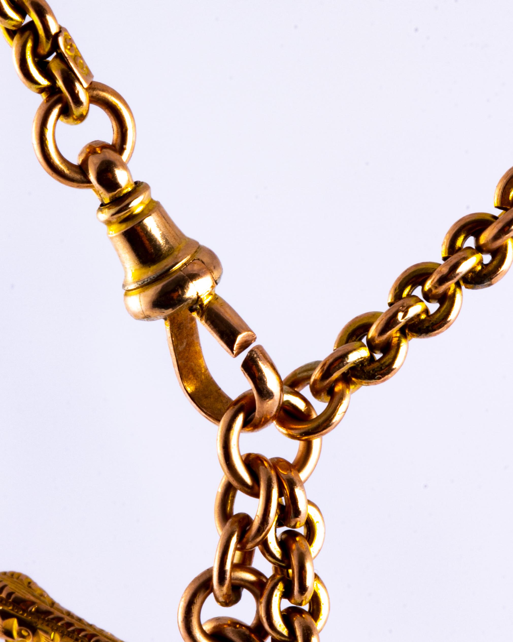 Albertina-Armband aus dem Edwardianischen Zeitalter, 9 Karat Gold im Zustand „Gut“ in Chipping Campden, GB