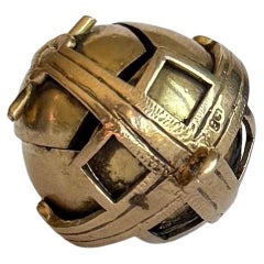 Edwardian 9 Carat Gold and Silver Masonic Orb Pendant