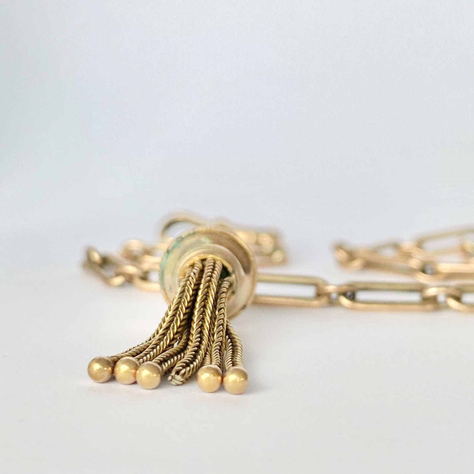 Women's or Men's Edwardian 9 Carat Gold Chain Bracelet