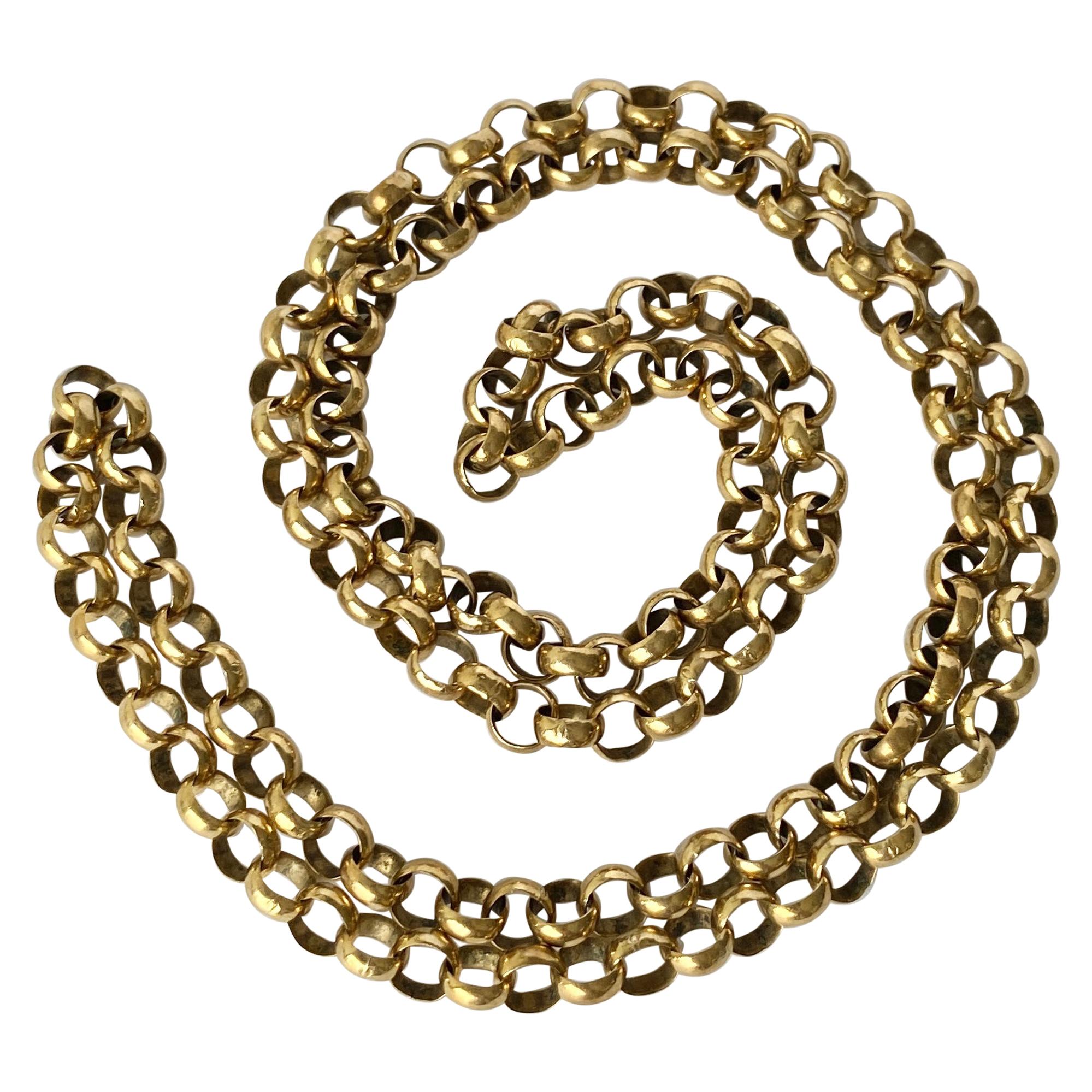 Edwardian 9 Carat Gold Chain Necklace