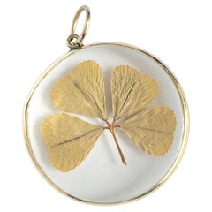 Edwardian 9 Carat Gold Four Leaf Clover Locket