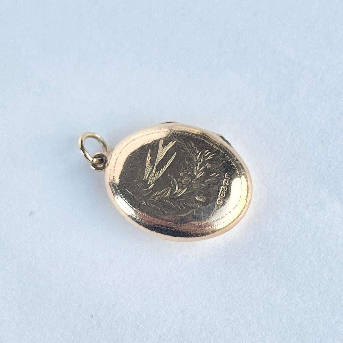 Médaillon édouardien en or 9 carats Bon état - En vente à Chipping Campden, GB