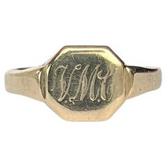Edwardian 9 Carat Gold Signet Ring