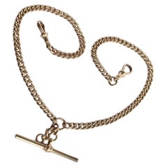 Edwardian 9 Carat Rose Gold Albert Chain