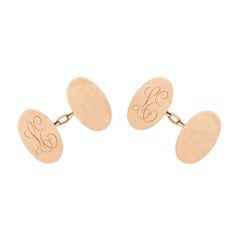 Edwardianische Manschettenknöpfe aus 9 Karat Roségold, um 1909
