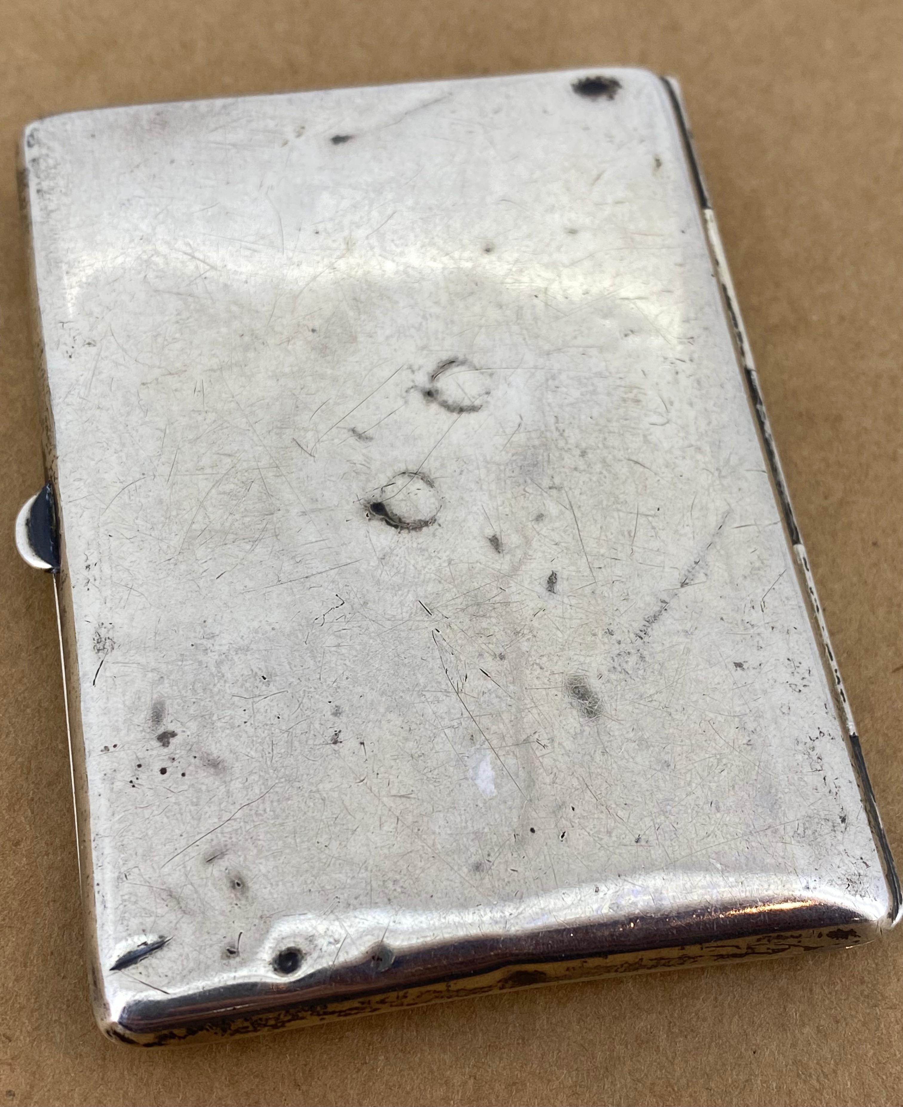 Edwardian 925 Sterling Silver Embossed Photo Case with Double Photo Compartment In Excellent Condition For Sale In MELBOURNE, AU