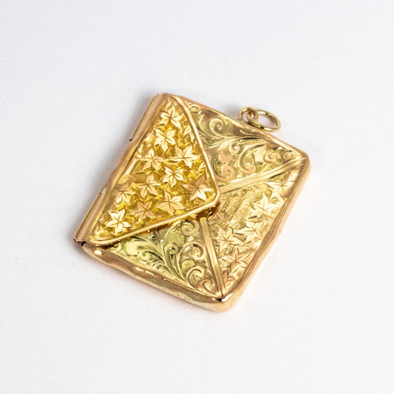 Edwardian 9 Carat Gold Stamp Holder at 1stDibs