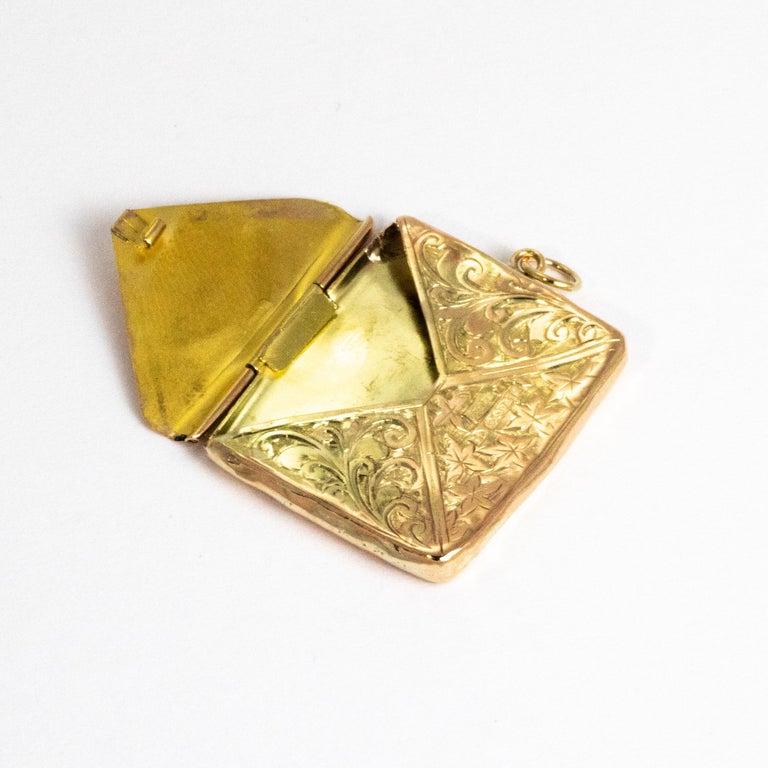 Edwardian 9 Carat Gold Stamp Holder at 1stDibs