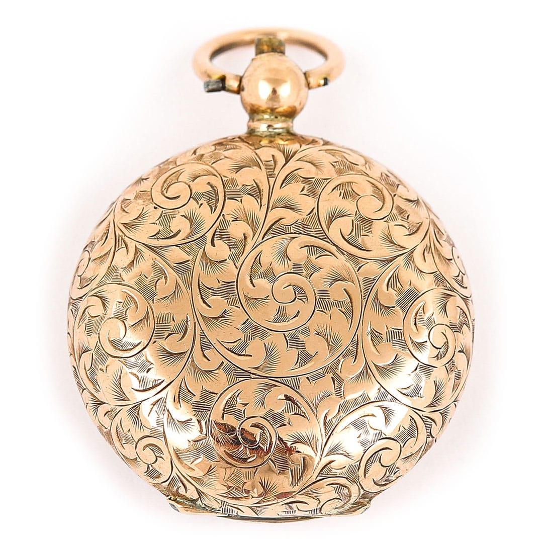 Edwardian 9ct Gold Engraved Sovereign Holder, Circa 1910 5