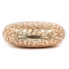 Edwardian 9ct Gold Engraved Sovereign Holder, Circa 1910