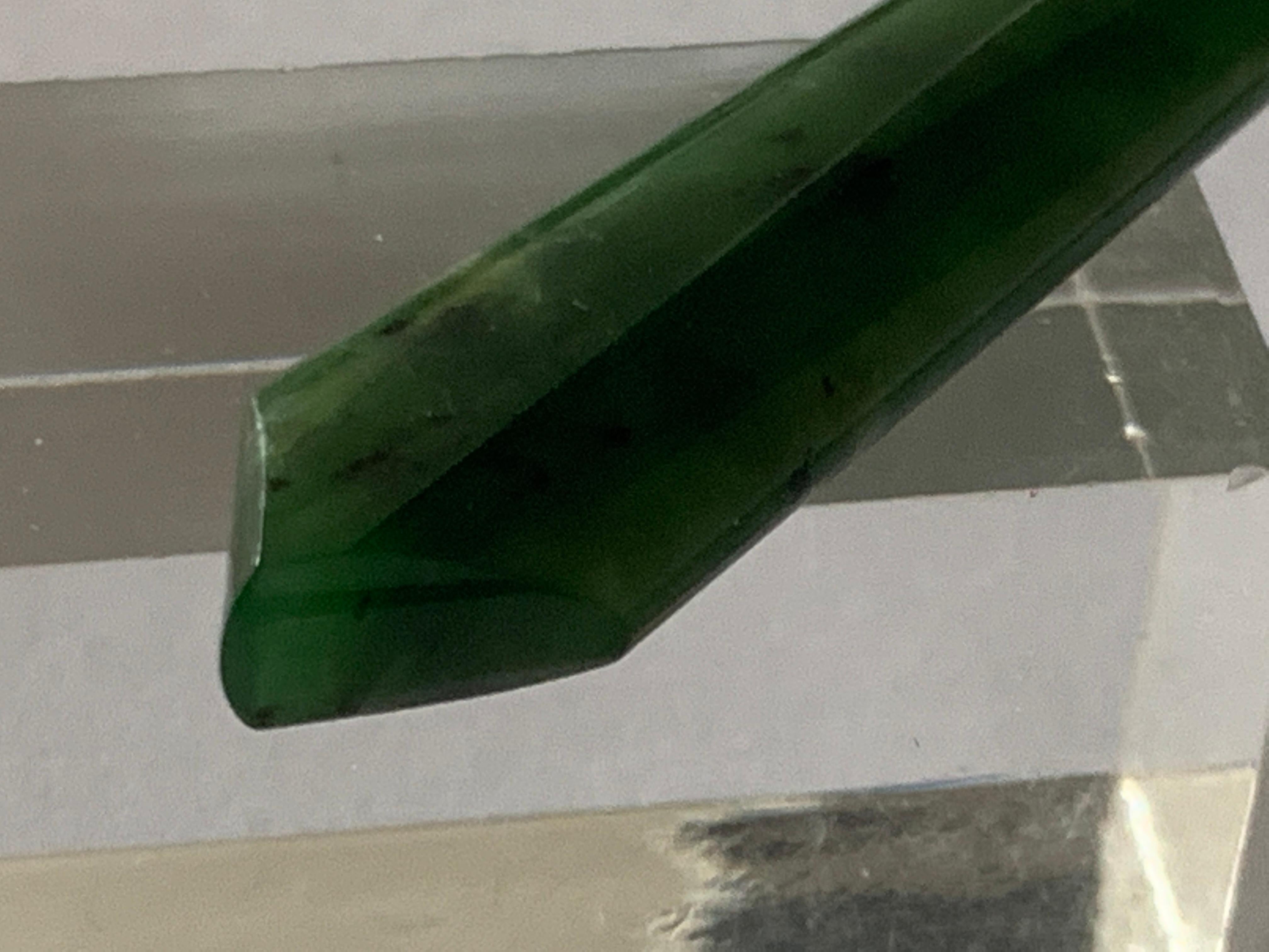 Ciondolo di giada montato in oro 9ct edoardiano in vendita 5