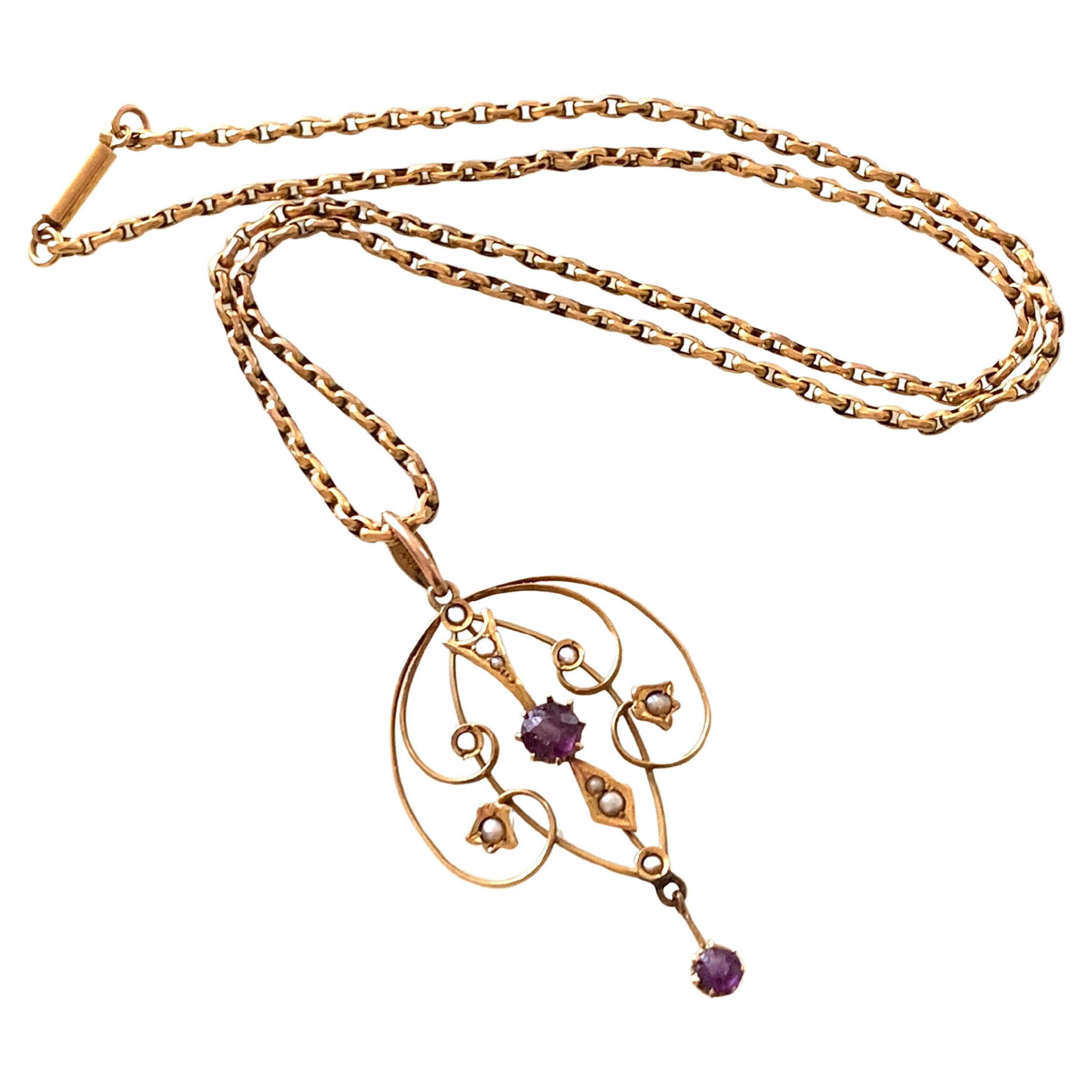 Edwardian 9ct Gold Necklace