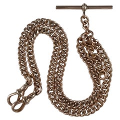 Edwardian 9ct Yellow Gold Albert Watch Chain, 41.6 grams