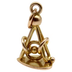 Edwardian 9K Gold Heart Fob