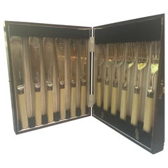 Edwardian A1 Silver-Plated Fish Set by S.M. & Co., in Original Fitted Case