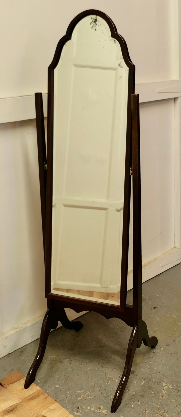 Edwardian Adams Cheval Mirror For Sale at 1stDibs