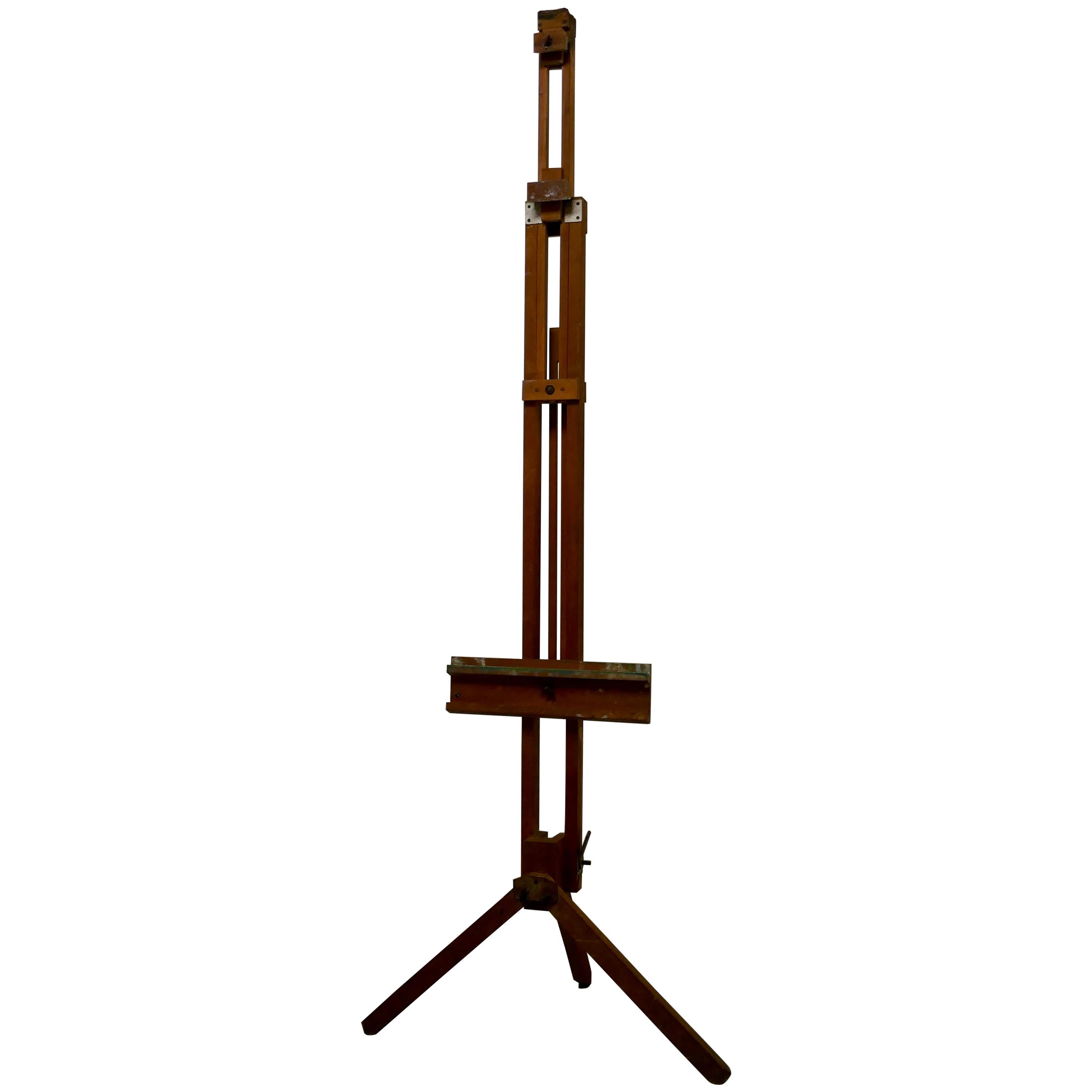 Large Adjustable Standing Antique French Easel at 1stDibs