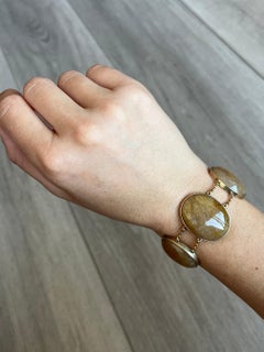 Edwardian Agate and 9 Carat Gold Bracelet